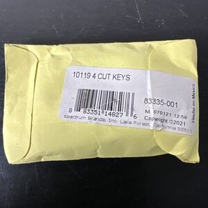 Kwikset Factory 10119 Cut Keys A Set of 4 Alike & Smart Keying Tool 20622 ,Inst.